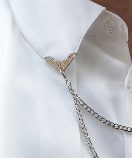 REZEN（リゼン）の「襟金具フリル和袖シャツ（シャツ/ブラウス・メンズ・ローズ/ブラック/ライトグレー・LARGE/MEDIUM）」の20枚目の写真