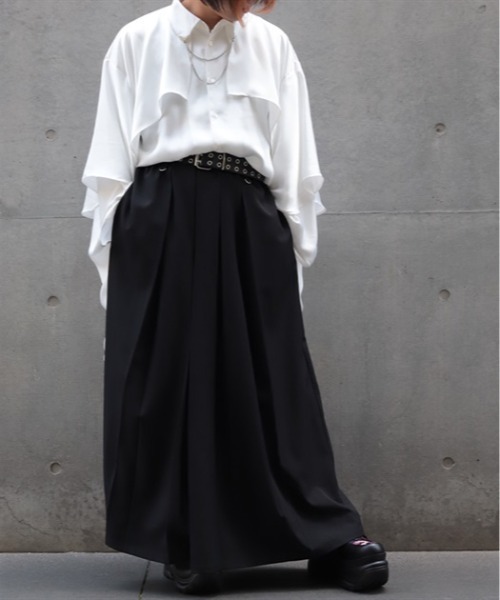 REZEN（リゼン）の「襟金具フリル和袖シャツ（シャツ/ブラウス・メンズ・ローズ/ブラック/ライトグレー・LARGE/MEDIUM）」の21枚目の写真