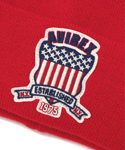 AVIREX(アヴィレックス)の「VARSITY KNIT WATCH / バーシティー ニットワッチ / AVIREX / アヴィレックス(ニットキャップ/ビーニー・メンズ・レッド/ブルー/ホワイト/ブラック・FREE)」の8枚目の写真