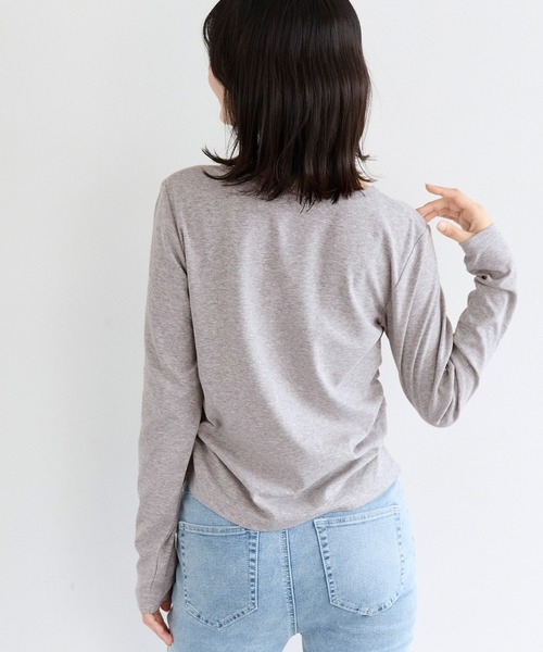 coca（coca）（コカ）の「ユース　レイヤードトップス（Tシャツ/カットソー・レディース・ブラック/グレー・S/L/M）」の3枚目の写真