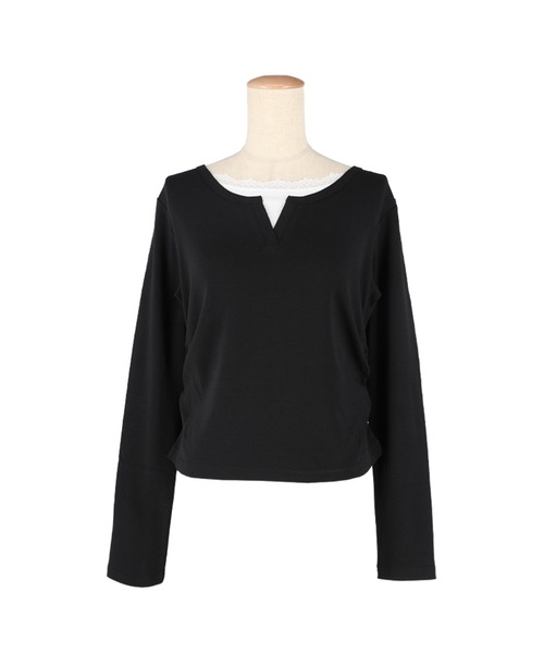 coca（coca）（コカ）の「ユース　レイヤードトップス（Tシャツ/カットソー・レディース・ブラック/グレー・S/L/M）」の12枚目の写真