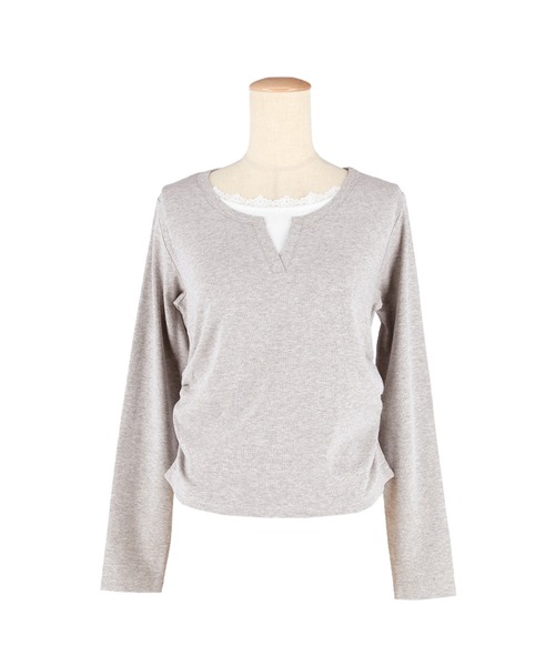 coca（coca）（コカ）の「ユース　レイヤードトップス（Tシャツ/カットソー・レディース・ブラック/グレー・S/L/M）」の13枚目の写真