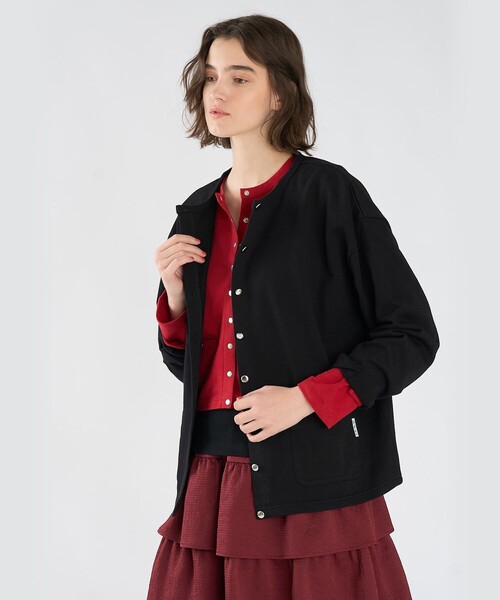 To b. by agnes b.(トゥービーバイアニエスベー)の「To b. by agnes b.× green label relaxing コットン ビッグカーディガン(カーディガン/ボレロ・レディース・ブラック・FREE)」の3枚目の写真
