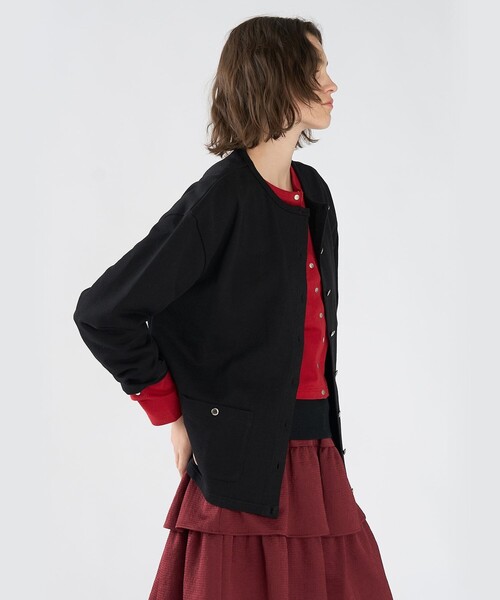To b. by agnes b.(トゥービーバイアニエスベー)の「To b. by agnes b.× green label relaxing コットン ビッグカーディガン(カーディガン/ボレロ・レディース・ブラック・FREE)」の5枚目の写真