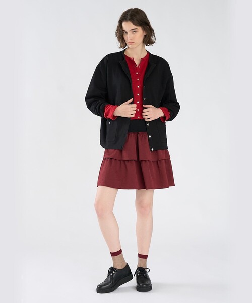 To b. by agnes b.(トゥービーバイアニエスベー)の「To b. by agnes b.× green label relaxing コットン ビッグカーディガン(カーディガン/ボレロ・レディース・ブラック・FREE)」の6枚目の写真