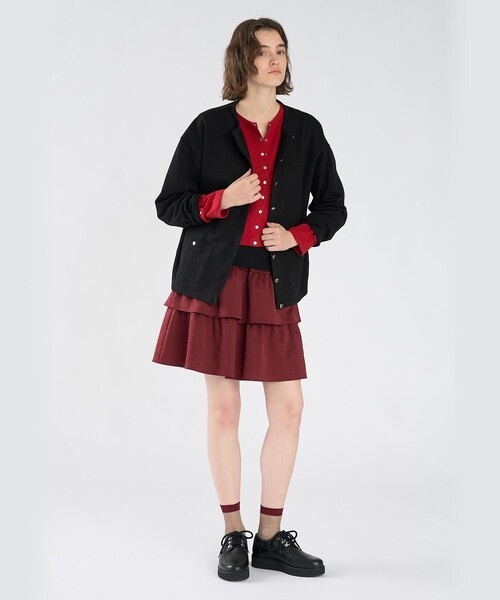 To b. by agnes b.(トゥービーバイアニエスベー)の「To b. by agnes b.× green label relaxing コットン ビッグカーディガン(カーディガン/ボレロ・レディース・ブラック・FREE)」の7枚目の写真