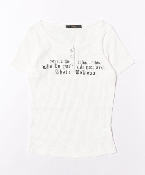 Ritzy(リッツィー)の「レタリングプリント コンパクトTシャツ(Tシャツ/カットソー・レディース・ホワイト/ライトブルー/オレンジ/ピンク/ブルー/ブラック・XL/S/M/L)」の19枚目の写真