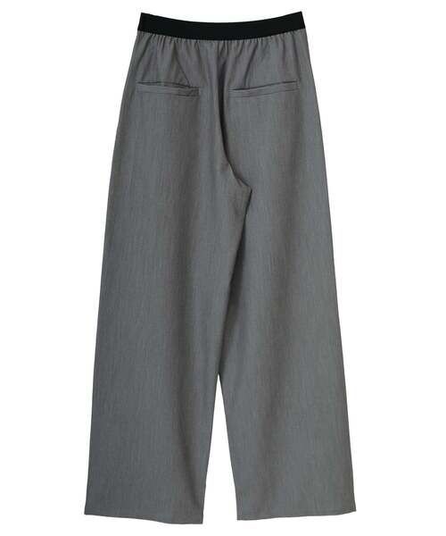 CONVERSE TOKYO(コンバーストウキョウ)の「WAIST LOGO WIDE SLACKS PANTS(スラックス・レディース・ブラック/ベージュ/グレー・FREE)」の4枚目の写真