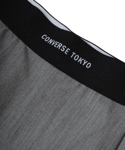 CONVERSE TOKYO(コンバーストウキョウ)の「WAIST LOGO WIDE SLACKS PANTS(スラックス・レディース・ブラック/ベージュ/グレー・FREE)」の9枚目の写真