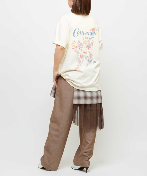 CONVERSE TOKYO(コンバーストウキョウ)の「WAIST LOGO WIDE SLACKS PANTS(スラックス・レディース・ブラック/ベージュ/グレー・FREE)」の14枚目の写真