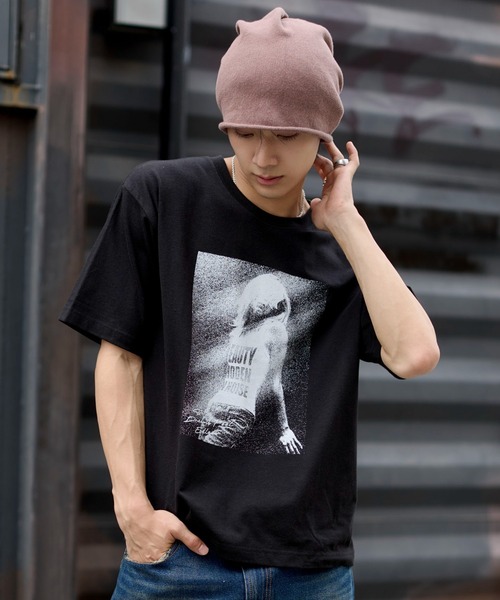 WEGO（ウィゴー）の「WEGO/フォトグラフィックネップT（Tシャツ/カットソー・メンズ・ホワイト/ブラック・LARGE/MEDIUM）」の21枚目の写真