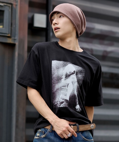 WEGO（ウィゴー）の「WEGO/フォトグラフィックネップT（Tシャツ/カットソー・メンズ・ホワイト/ブラック・LARGE/MEDIUM）」の22枚目の写真