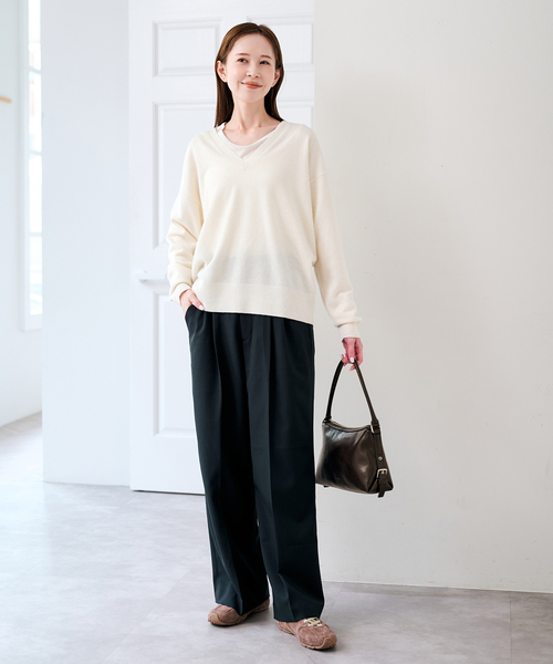 U by SPICK&SPAN（ユーバイスピックアンドスパン）の「STAND OIL/スタンドオイル Mushy Bag Mini（ハンドバッグ・レディース・ブラウン・FREE）」の3枚目の写真
