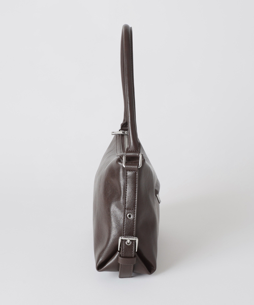 U by SPICK&SPAN（ユーバイスピックアンドスパン）の「STAND OIL/スタンドオイル Mushy Bag Mini（ハンドバッグ・レディース・ブラウン・FREE）」の5枚目の写真