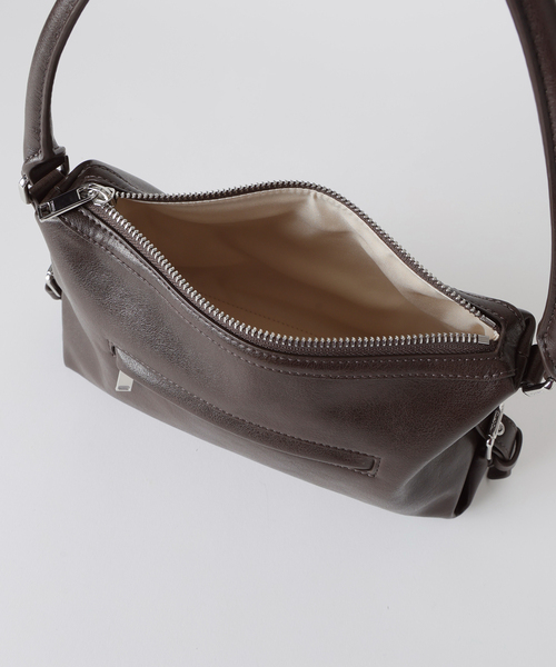 U by SPICK&SPAN（ユーバイスピックアンドスパン）の「STAND OIL/スタンドオイル Mushy Bag Mini（ハンドバッグ・レディース・ブラウン・FREE）」の14枚目の写真