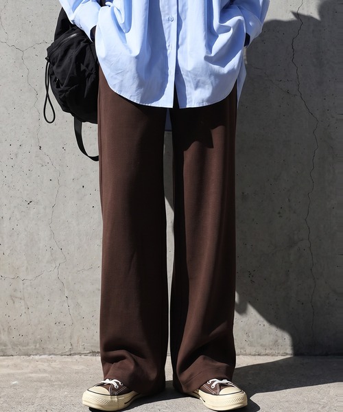 antiqua(アンティカ)の「シュッと美 ワイド ストレート パンツ(その他パンツ・レディース・パープル/ブラック/レッド/グレー/ブルー/ライム/アイボリー/ブラウン系その他/ネイビー/グレイッシュベージュ・C/LARGE/MEDIUM)」の5枚目の写真