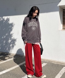 antiqua（アンティカ）の「シュッと美 ワイド ストレート パンツ（その他パンツ）」