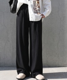 シュッと美 ワイド ストレート パンツ