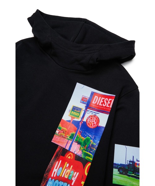 DIESEL（ディーゼル）の「キッズ プルオーバーパーカー SFORMY OVER（パーカー・キッズ・グリーン/ブラック・12Y/10Y/14Y/8Y/6Y）」の7枚目の写真