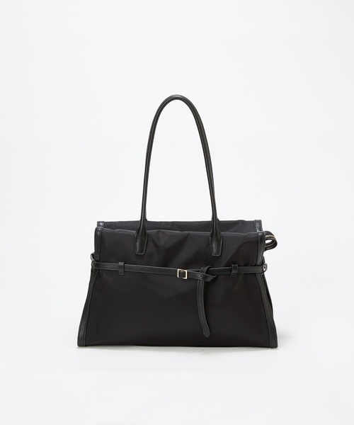 Breath TOPKAPI(ブレストプカピ)の「【Breath TOPKAPI】STRIA ストリア ナローベルト ナイロン トートバッグ L / 撥水 / A4(トートバッグ・レディース・ブラック/グレイッシュベージュ・FREE)」の10枚目の写真
