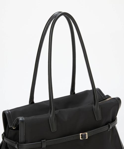 Breath TOPKAPI(ブレストプカピ)の「【Breath TOPKAPI】STRIA ストリア ナローベルト ナイロン トートバッグ L / 撥水 / A4(トートバッグ・レディース・ブラック/グレイッシュベージュ・FREE)」の11枚目の写真