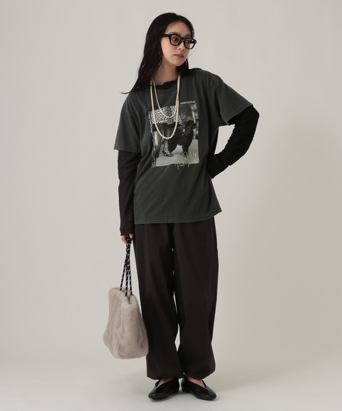 Elura（エルーラ）の「ストレッチレースメロウプルオーバー/1067414（Tシャツ/カットソー・レディース・ドット/アイボリー/ブラック・FREE）」の10枚目の写真