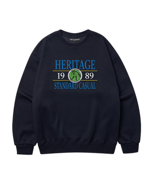 1989STANDARD(1989スタンダード)の「カジュアルヘリテージ スウェット (STMSTD-0266)(スウェット・メンズ・ネイビー/バーガンディー/ブラック/ダークグレー/ライトグレー/オートミール・MEDIUM/LARGE/X-LARGE)」の5枚目の写真