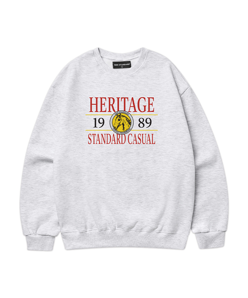 1989STANDARD(1989スタンダード)の「カジュアルヘリテージ スウェット (STMSTD-0266)(スウェット・メンズ・ネイビー/バーガンディー/ブラック/ダークグレー/ライトグレー/オートミール・MEDIUM/LARGE/X-LARGE)」の2枚目の写真