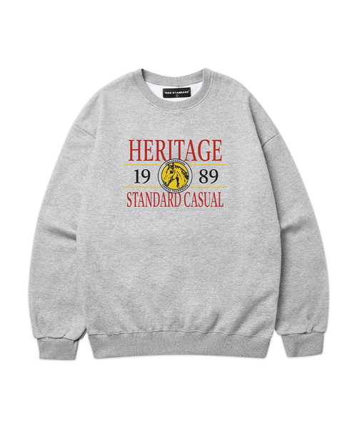 1989STANDARD(1989スタンダード)の「カジュアルヘリテージ スウェット (STMSTD-0266)(スウェット・メンズ・ネイビー/バーガンディー/ブラック/ダークグレー/ライトグレー/オートミール・MEDIUM/LARGE/X-LARGE)」の3枚目の写真