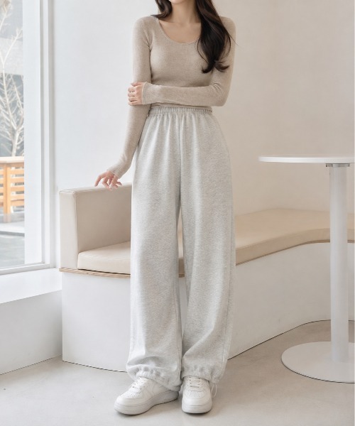 Mku Ekta(ムクエクタ)の「裾が絞れる2Wayスウェットパンツ(スウェットパンツ・レディース・ブラック/ライトグレー/グレー・M/L/XL)」の14枚目の写真