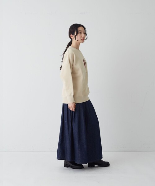 conges payes ADIEU TRISTESSE(コンジェ ペイエ アデュートリステス)の「《ナガノチサトさんコラボ》裏毛プルオーバー(スウェット・レディース・グレー系その他/ベージュ系その他/ベージュ・FREE)」の10枚目の写真