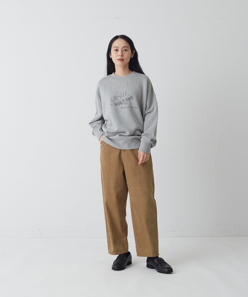 conges payes ADIEU TRISTESSE(コンジェ ペイエ アデュートリステス)の「《ナガノチサトさんコラボ》裏毛プルオーバー(スウェット・レディース・グレー系その他/ベージュ系その他/ベージュ・FREE)」の14枚目の写真