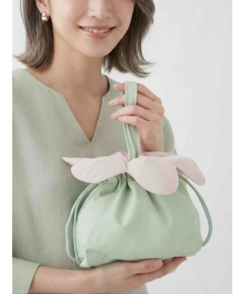 tone(トーン)の「【88eighty-eight】フラワーリボンCUTEカラフル巾着ハンドバッグ【import】(MA)(ハンドバッグ・レディース・レッド/グリーン・FREE)」の1枚目の写真