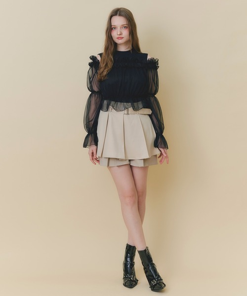 REDYAZEL(レディアゼル)の「レイヤードプリーツキュロットスカート(その他パンツ・レディース・ライトグレー/ネイビー/ベージュ・FREE)」の22枚目の写真