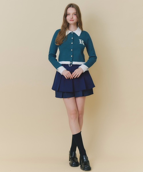 REDYAZEL(レディアゼル)の「レイヤードプリーツキュロットスカート(その他パンツ・レディース・ライトグレー/ネイビー/ベージュ・FREE)」の4枚目の写真