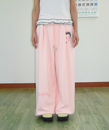 BETTY BOOP LETTERING SWEAT JOGGER PANTS SOFT PINK