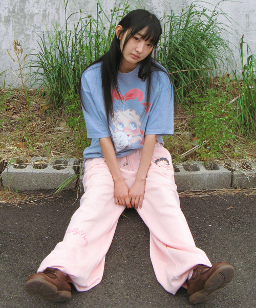 RONRON（ロンロン）の「BETTY BOOP LETTERING SWEAT JOGGER PANTS SOFT PINK（スウェットパンツ・レディース・その他・FREE）」の3枚目の写真