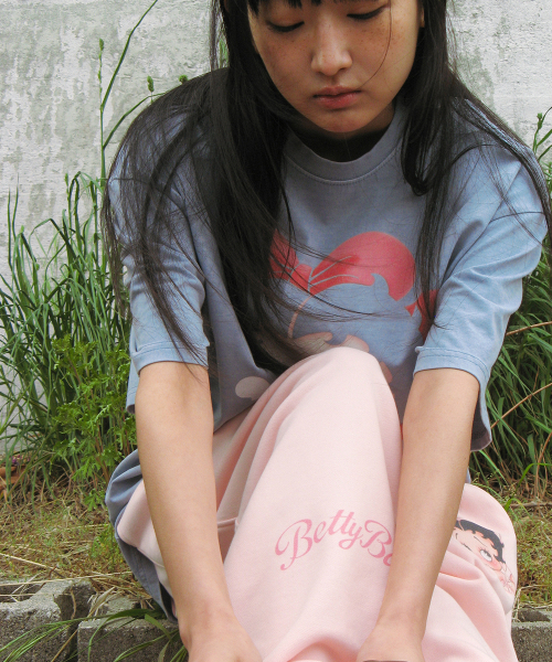 RONRON（ロンロン）の「BETTY BOOP LETTERING SWEAT JOGGER PANTS SOFT PINK（スウェットパンツ・レディース・その他・FREE）」の4枚目の写真
