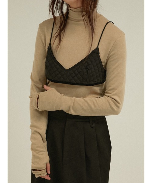 LA PEAU DE GEM(ラポドゥジェム)の「タートルネック ハンドホールタートルカット / 【 LA PEAU DE GEM 】 handhole turtle cut(Tシャツ/カットソー・レディース・チャコールグレー/ブラック/ベージュ・FREE)」の10枚目の写真