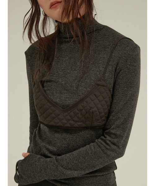 LA PEAU DE GEM(ラポドゥジェム)の「タートルネック ハンドホールタートルカット / 【 LA PEAU DE GEM 】 handhole turtle cut(Tシャツ/カットソー・レディース・チャコールグレー/ブラック/ベージュ・FREE)」の5枚目の写真