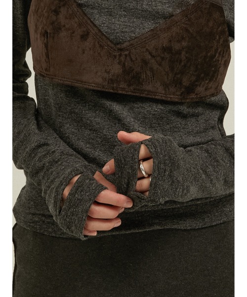 LA PEAU DE GEM(ラポドゥジェム)の「タートルネック ハンドホールタートルカット / 【 LA PEAU DE GEM 】 handhole turtle cut(Tシャツ/カットソー・レディース・チャコールグレー/ブラック/ベージュ・FREE)」の22枚目の写真
