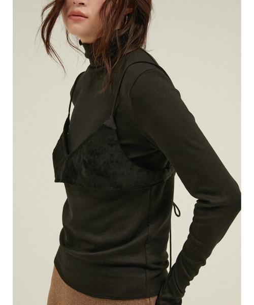 LA PEAU DE GEM(ラポドゥジェム)の「タートルネック ハンドホールタートルカット / 【 LA PEAU DE GEM 】 handhole turtle cut(Tシャツ/カットソー・レディース・チャコールグレー/ブラック/ベージュ・FREE)」の16枚目の写真
