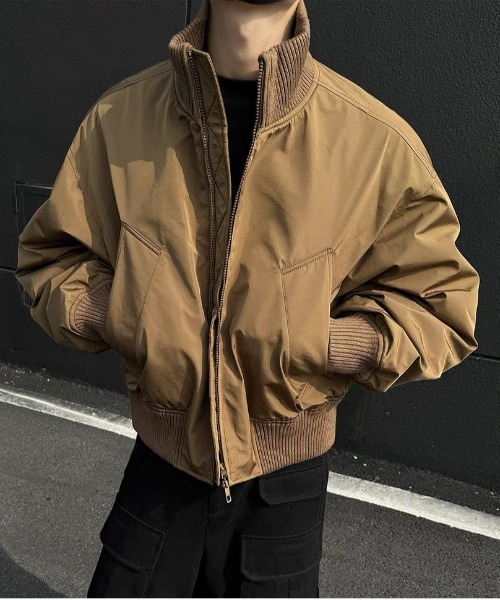 DOUBLE STEAL（ダブルスティール）の「DSボリュームスリーブスタンドカラーブルゾン（ブルゾン・メンズ・ブラウン/ブラック・X-LARGE/LARGE/MEDIUM）」の2枚目の写真