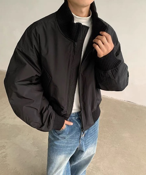 DOUBLE STEAL（ダブルスティール）の「DSボリュームスリーブスタンドカラーブルゾン（ブルゾン・メンズ・ブラウン/ブラック・X-LARGE/LARGE/MEDIUM）」の3枚目の写真