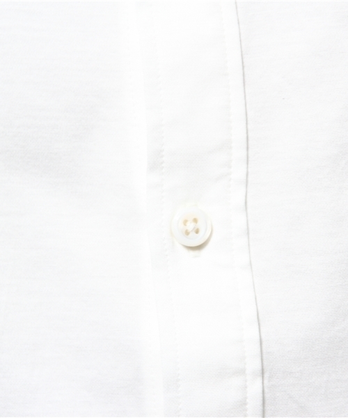 BHY-biography(ビーエイチワイバイオグラフィー)の「KNIT DUNGAREE BAND.C/ニットダンガリーバンドカラーシャツ(シャツ/ブラウス・メンズ・ブルー/ホワイト・44/46/48)」の9枚目の写真