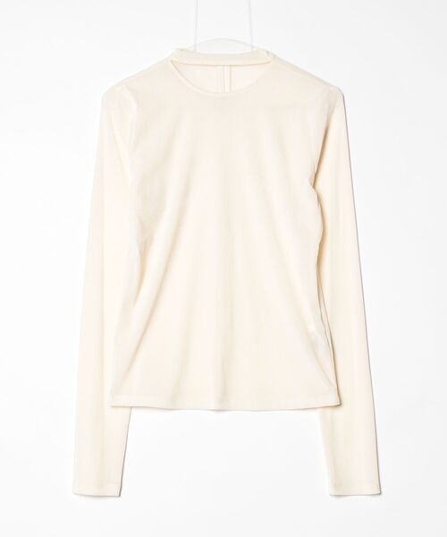 anuke（アンヌーク）の「Velour Tie Tops 62620615（Tシャツ/カットソー・レディース・ブラック/オフホワイト・FREE）」の2枚目の写真