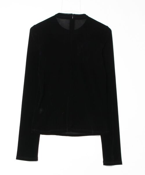 anuke（アンヌーク）の「Velour Tie Tops 62620615（Tシャツ/カットソー・レディース・ブラック/オフホワイト・FREE）」の3枚目の写真
