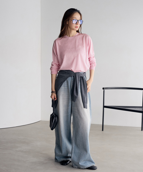 plage(プラージュ)の「Super Wide Denim パンツ(デニムパンツ・レディース・ブルー系その他・34/38/36)」の2枚目の写真