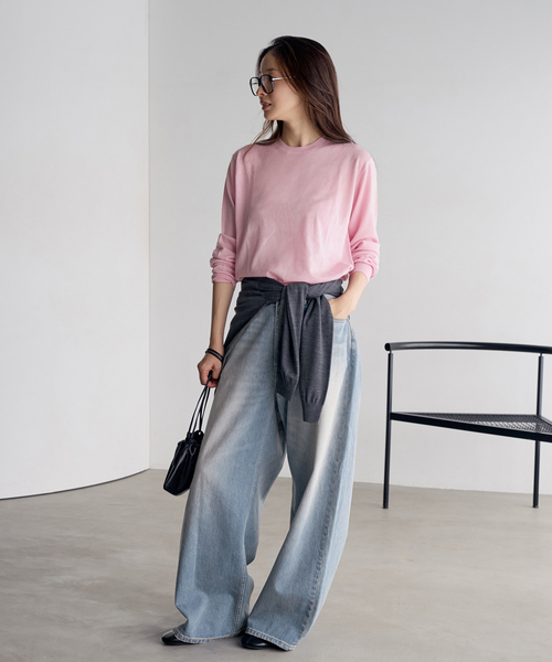 plage(プラージュ)の「Super Wide Denim パンツ(デニムパンツ・レディース・ブルー系その他・34/38/36)」の5枚目の写真