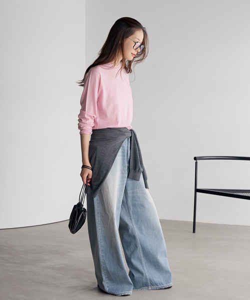 plage(プラージュ)の「Super Wide Denim パンツ(デニムパンツ・レディース・ブルー系その他・34/38/36)」の7枚目の写真